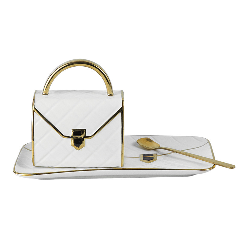 Bolsas de cerámica pintadas a mano de oro transfronterizas, tazas de cerámica, conjuntos creativos y exquisitos de tazas de té de la tarde, platos de desayuno, tazas de agua de leche