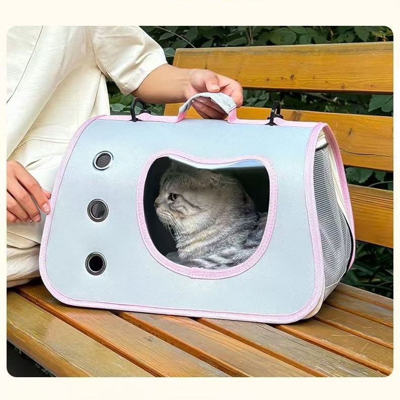 猫バッグペットショルダーバッグ外出携帯ペットバッグ通気性大空間猫犬共通バッグ小型犬旅行バッグ|undefined
