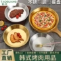 平底韩式金色托盘牛排盘