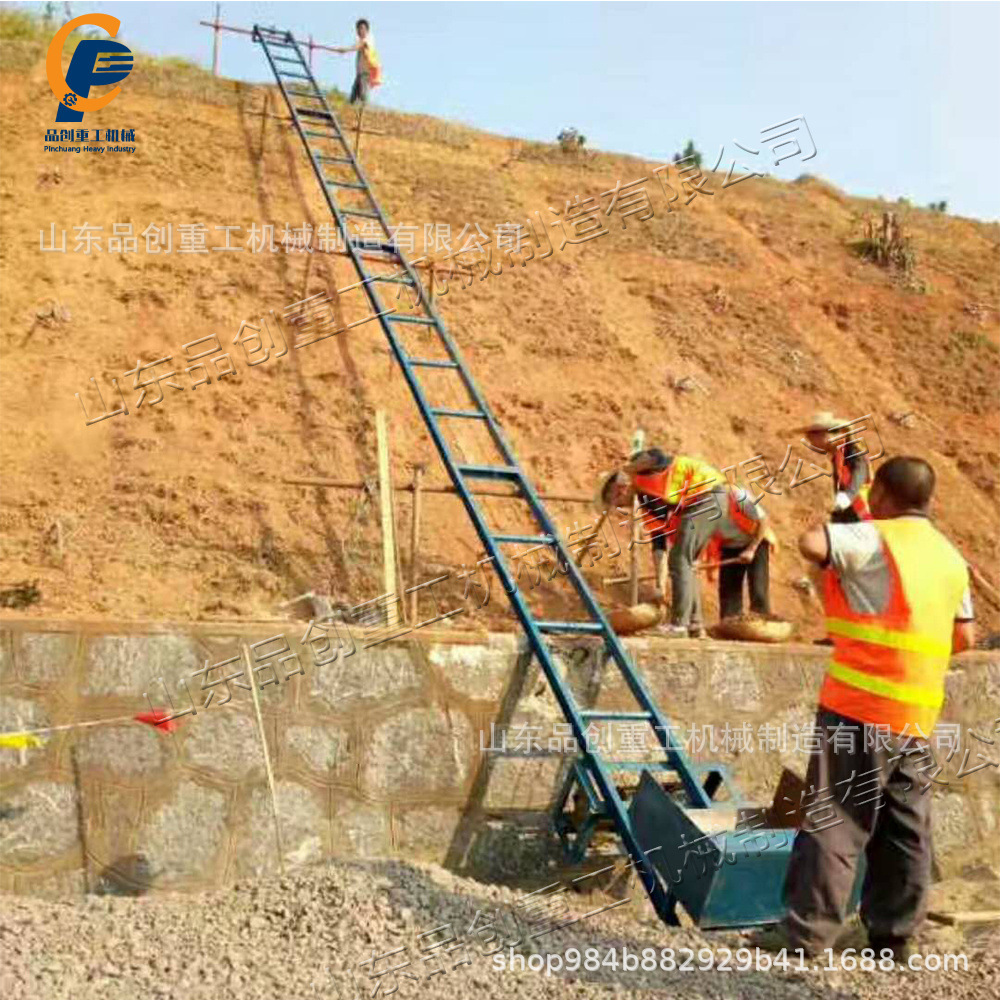 12米河道清淤运输车 电动爬坡拉柴输送车 工地爬山虎上料提升机器