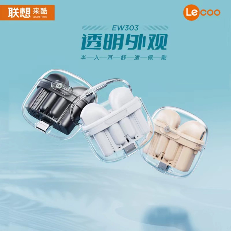 Прохладный EW303 Беспроводная Bluetooth-гарнитура стильная минималистичная половина-вкладыши беспроводные наушники мобильный телефон универсальный