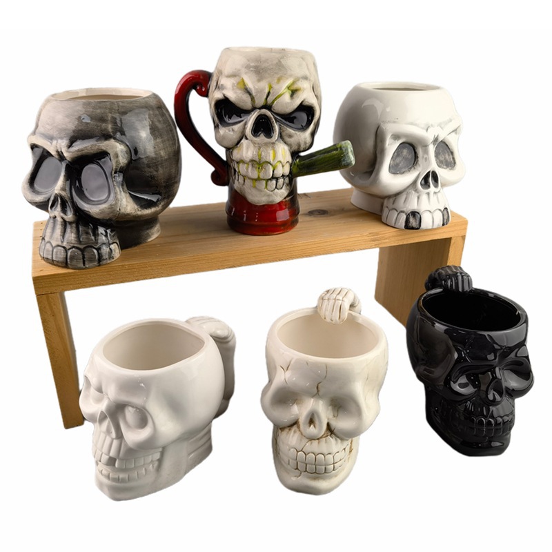 Selección estricta de Halloween Piratas del Caribe calavera tazas de vino tazas de cerveza tazas de marca creativas tazas de vino extranjero