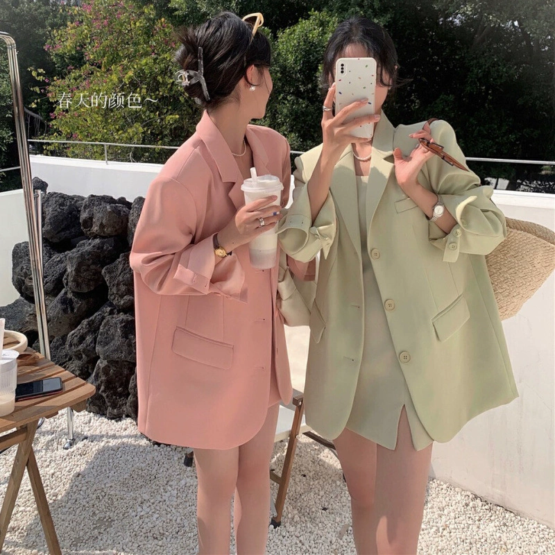 В наличии маленький пиджак 2025 весна-осень корейская версия новый корейский стиль модный уличный стиль платье-комбинезон комплект из двух предметов.