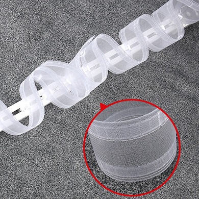 Snake-shaped Cloth Belt Flat for Transparent Nylon Electric Track Snake-shaped Cloth Belt Wave s-shaped Curtain Belt Factory