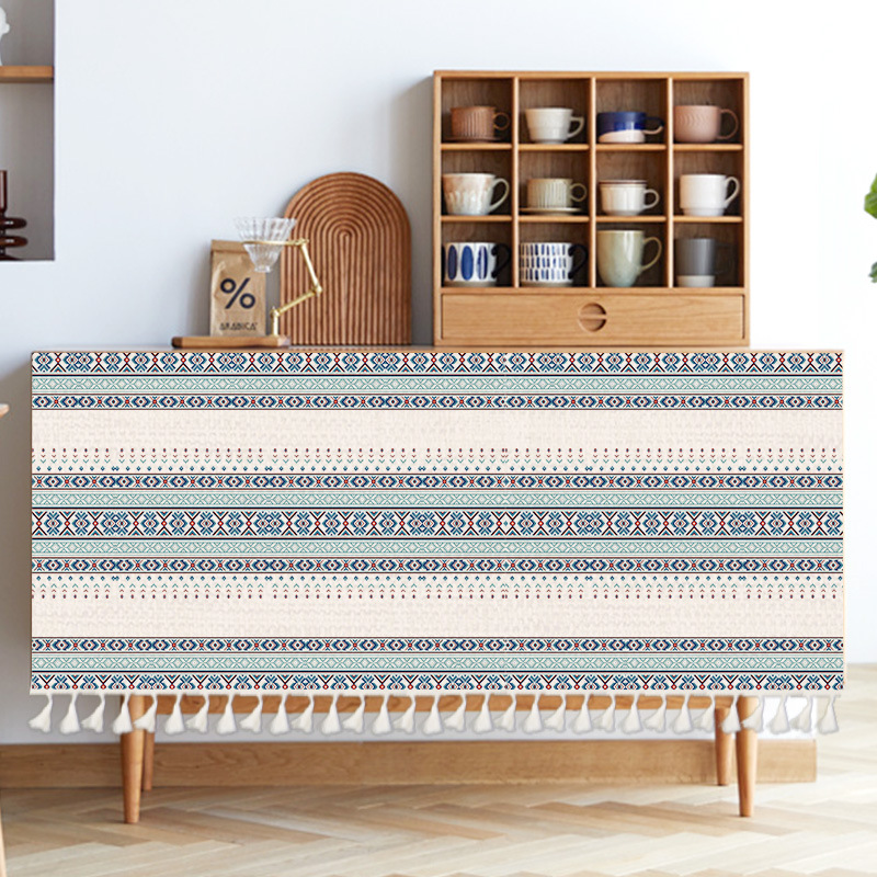 National style miscellaneous shelf covering ugly curtain cabinet…