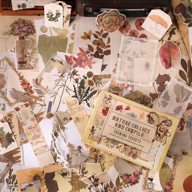 Anochecer serie de regalos American retro material decorativo papel DIY diario nota Collage tarjeta papel de Nota No adhesivo