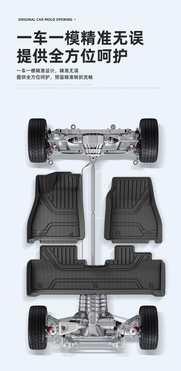 Suitable For Xiaopeng MONA M03 24 Car Floor Mats Dirt-Resistant TPE Floor Mats Special Car Mats Trunk Mats