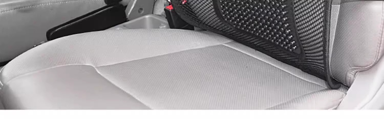 Car Lumbar Support Summer Seat Ice Silk Breathable Lumbar Support Massage Cushion Backrest Office Waist Cushion Car Supplies