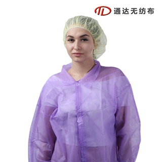 一次性美容服 美容院工作服大褂 PP/SMS无纺布连体防护服可定制