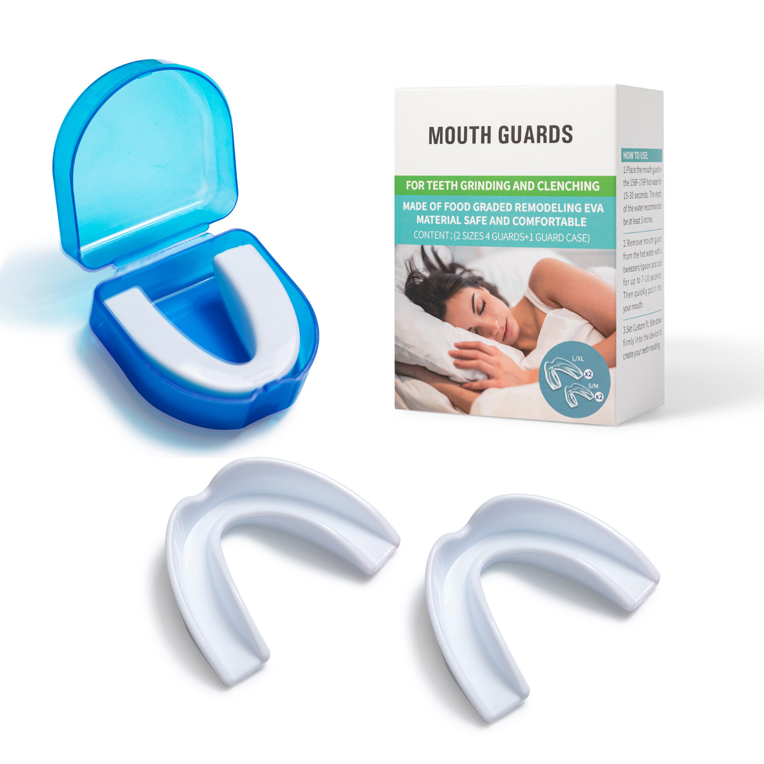 New portable silicone braces to prevent molars from molars to easily solve sleep noise troubles to sleep, snoring, worry -free stopper