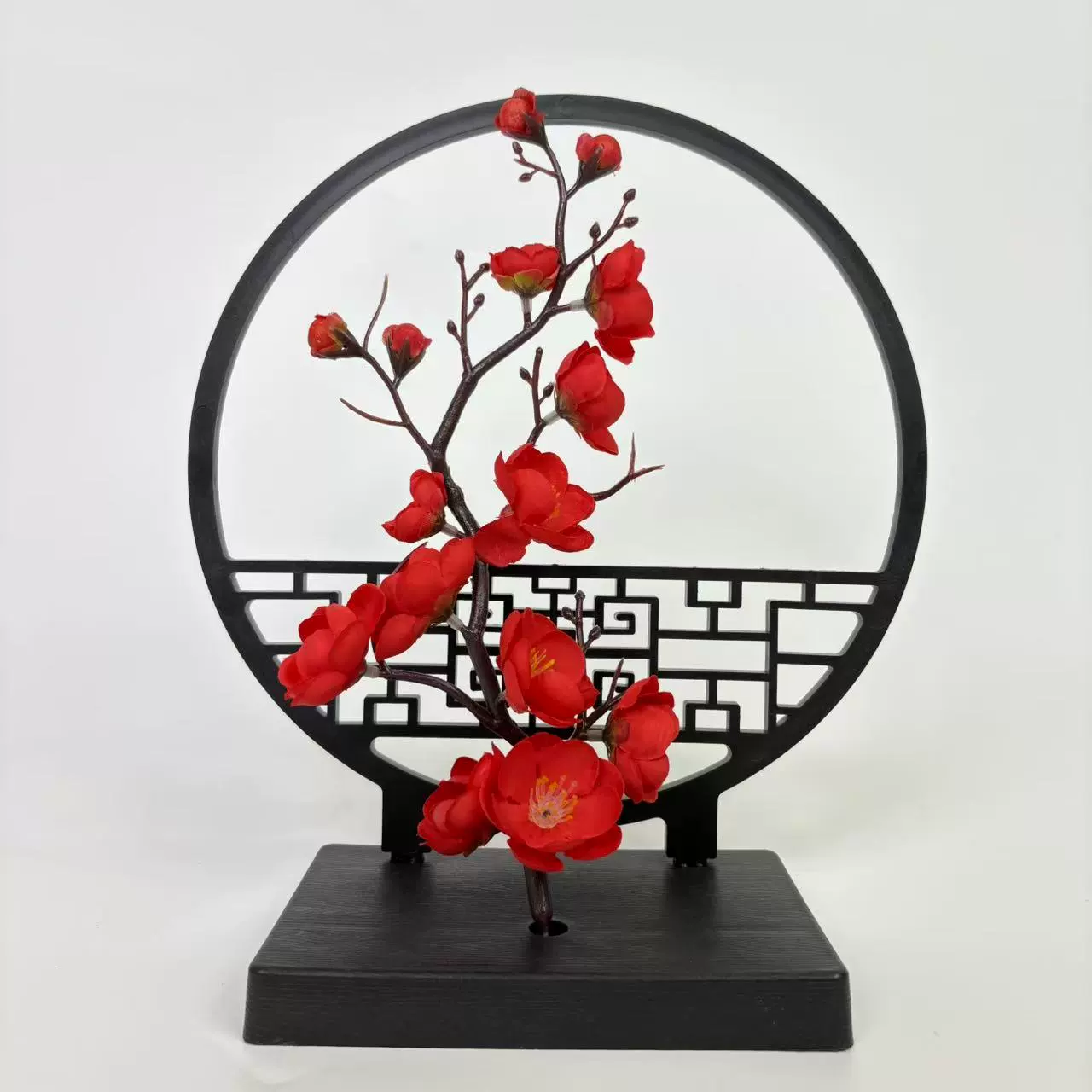 Симуляционная земля plum blossom plum бонсай цветок новогоднее украшение шелковый цветок крупная партия картина. стиль дерева сливовой цветущей