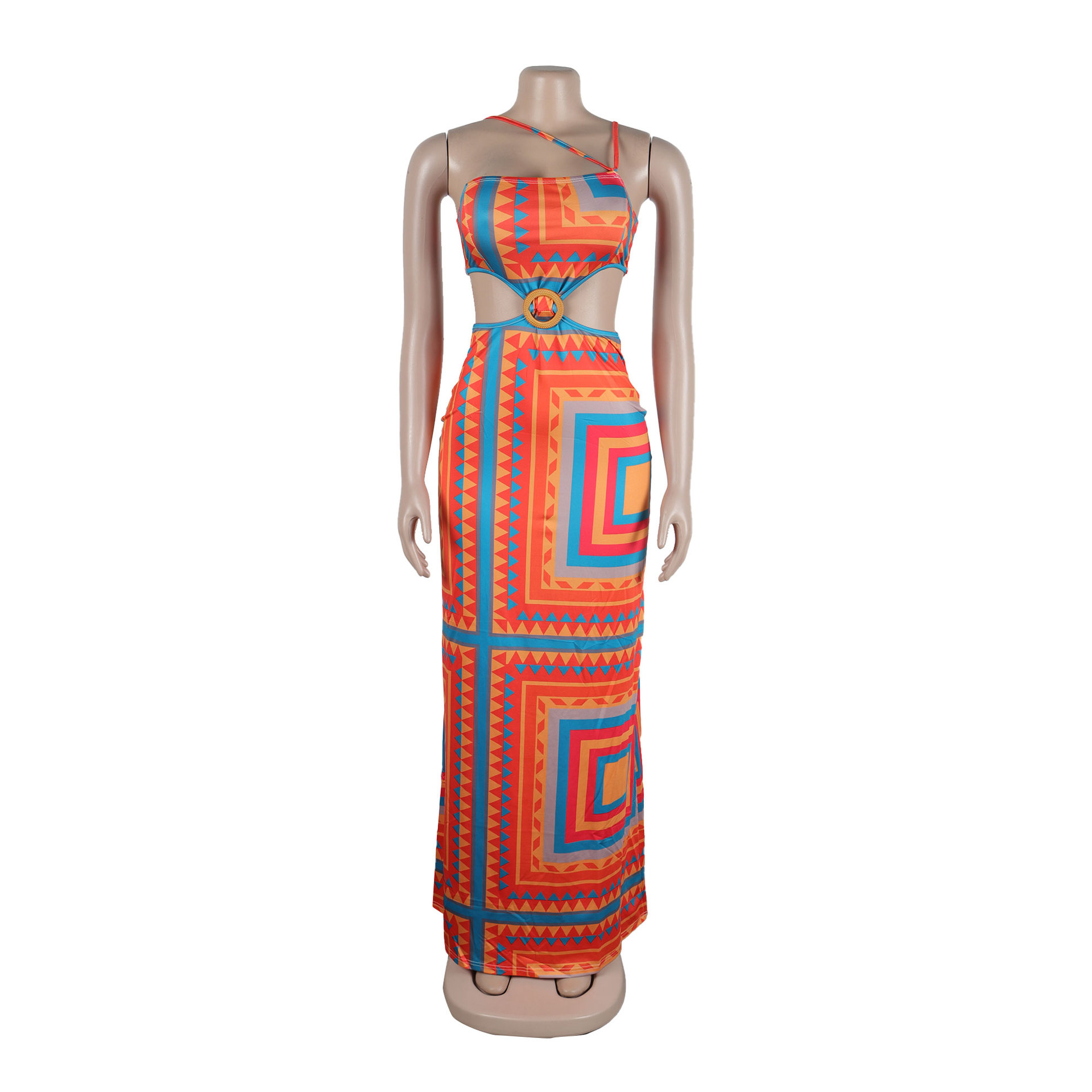 427g Weight Maxi Long Dress Dress Length Type Sleeveless Sleeve Length Two Piece Dress Dresses Type Polyester Fabric Type High Waist Waist Line Holiday Occasion Strap Neckline Slim Fit Type Color Block Pattern Summer Season Women's Gender Streetwear Style Wholesale Women's Streetwear Color Block Holiday Strap Sleeveless Two Piece Dress 18