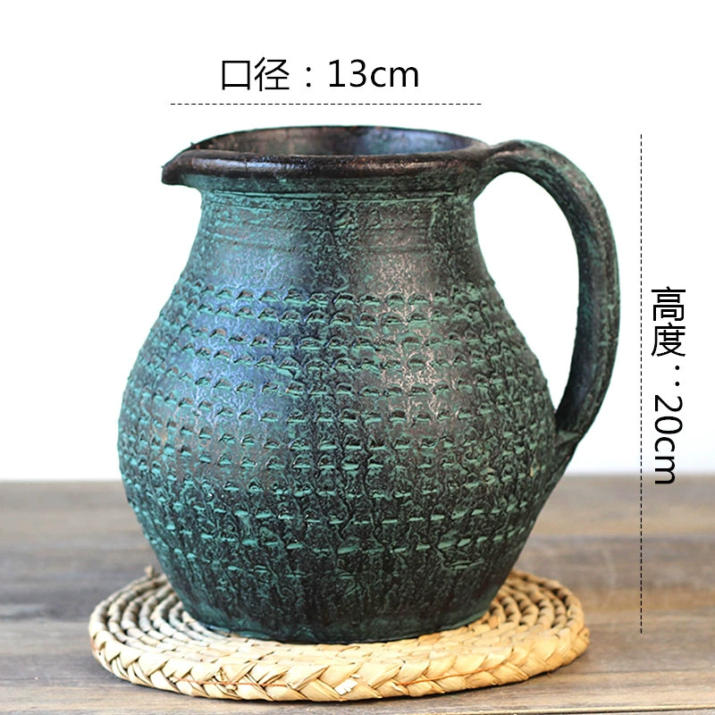 Большой калибр сочный цветочный горшок маг скалы сваи ручной глиняной посуды ретро глиняной посуды высокой воздухопроницаемости ваза украшения в китайском стиле