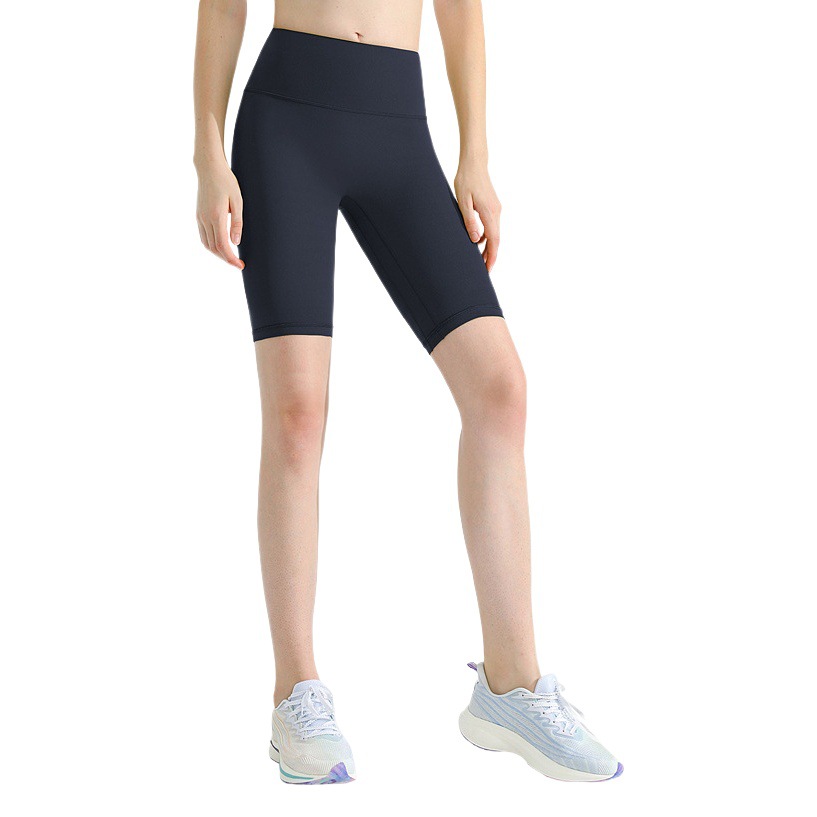 Medias deportivas de cinco puntos ropa de fitness transpirable desnuda cintura alta melocotón pantalones cortos de Yoga de secado rápido para mujeres