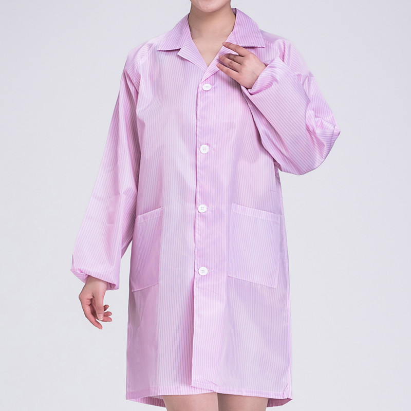 帯電防止服、防塵作業場クリーン服、フード付きワンピース服、食品電子工場コート、ストライプ防塵分割服|undefined