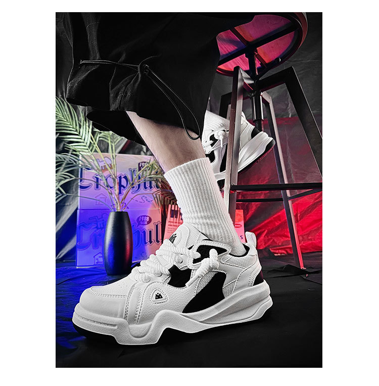 Sorte samurai skateboarding sko casual daddy sneakers_voghion.com