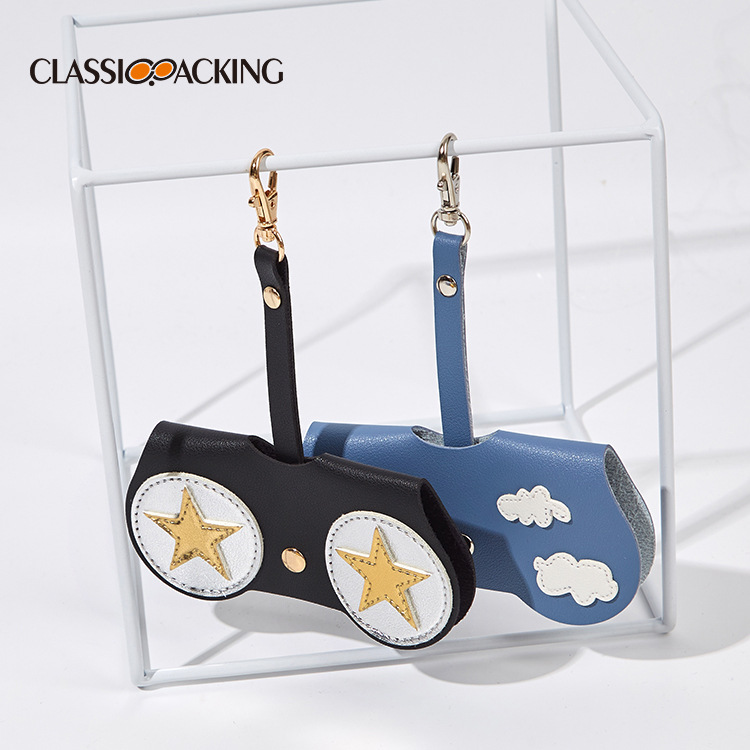 Japanese Girl Simple Portable Glasses Bag With Anti-pressure Sunglasses Clip Protective Cover Pendant Expression Glasses Bag