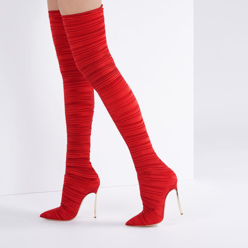 European and American Foreign Trade Pointed Toe Elastic Sock Boots with Metal Heels, Plus-Size Slimming Boots, Stiletto High Heels, Thigh-High Iron Heel Pole Dance Boots European and American Foreign Trade Pointed Toe Elastic Sock Boots with Metal Heels, Plus-Size Slimming Boots, Stiletto High Heels, Thigh-High Iron Heel Pole Dance Boots