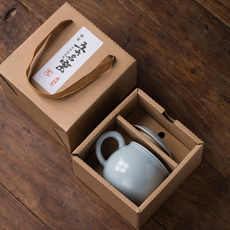 Чайная чашка с фильтром и крышкой Tianqing Ru kiln, керамическая чашка для разделения чая и воды, офисная чашка, подарок