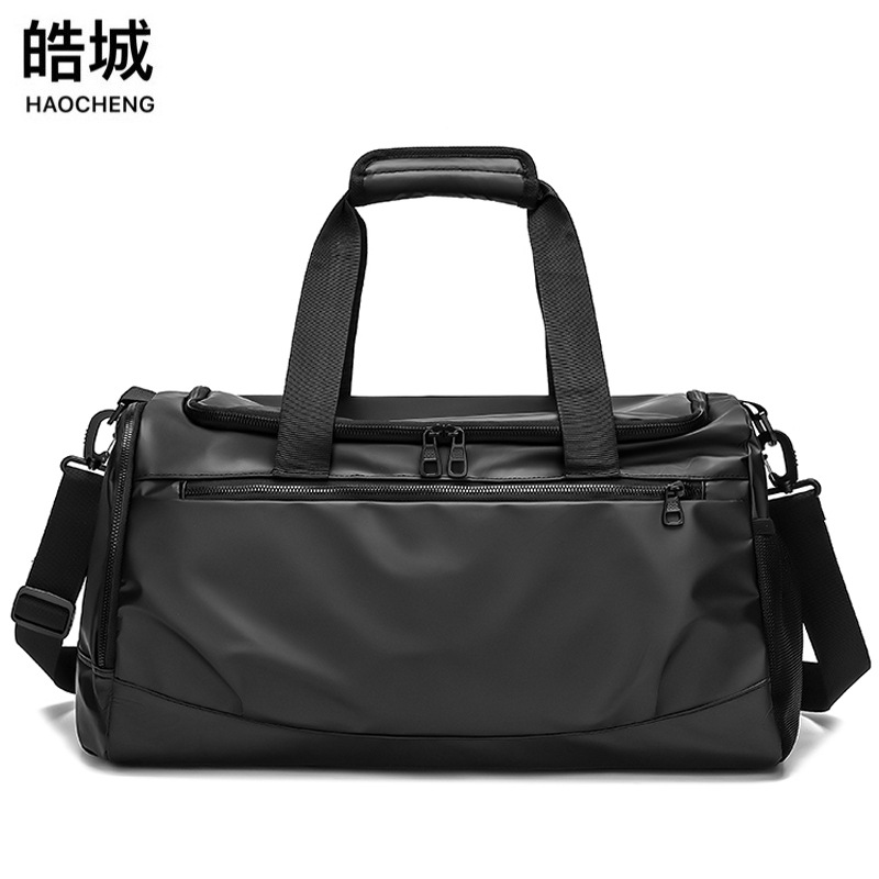 Bolsa de viaje de separación seca y húmeda de gran capacidad, almacén de zapatos independiente, bolsa de fitness deportiva, bolso de mensajero portátil para viajeros de negocios para hombres