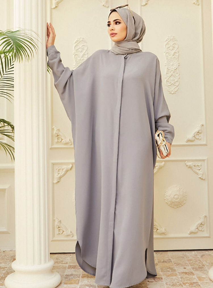 Muslim Robe Abaya Clothing Muslim Fashion Batwing Sleeve Long Southeast Asia Cross-border Foreign Trade display picture 6