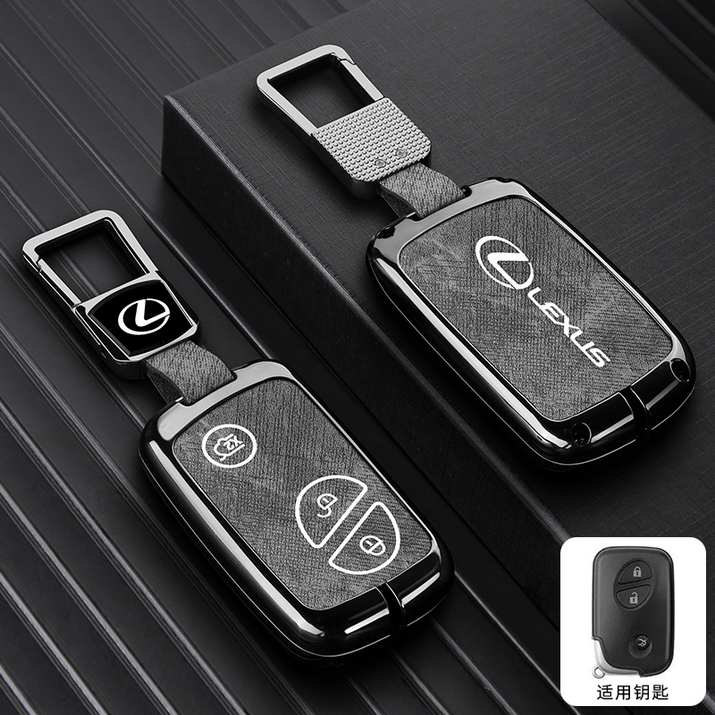 C 스타일 2버튼 - 데님 패턴 [건쉘 그레이 가죽] + 사각버클