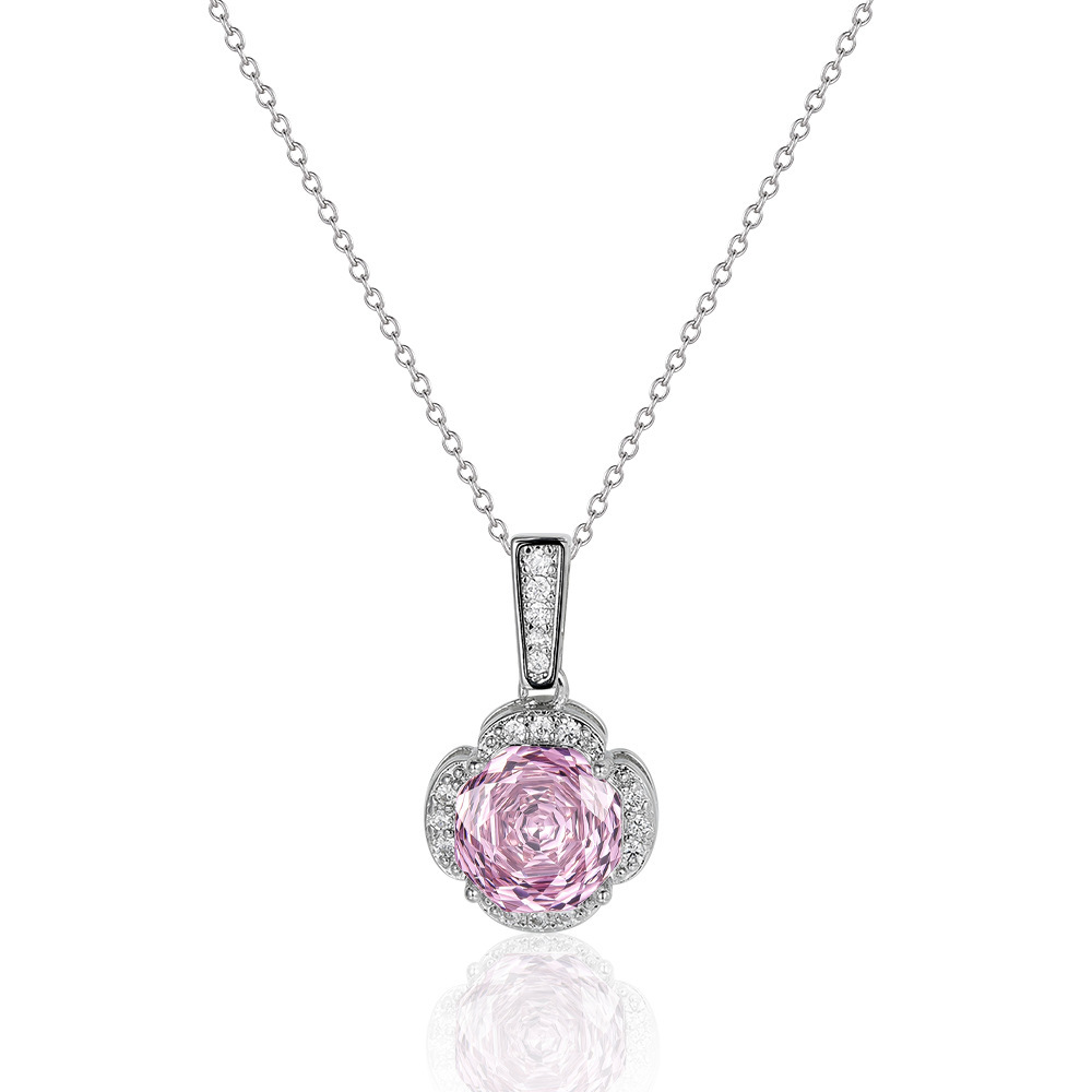 Amazon nuevo Seiko Rose Chepa Paracha collar de zircon pendientes anillo de tres piezas al por mayor