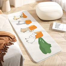 卡通兔兔客厅地毯地垫长条沙发毛毯家用卧室床边垫房间毛绒飘窗垫