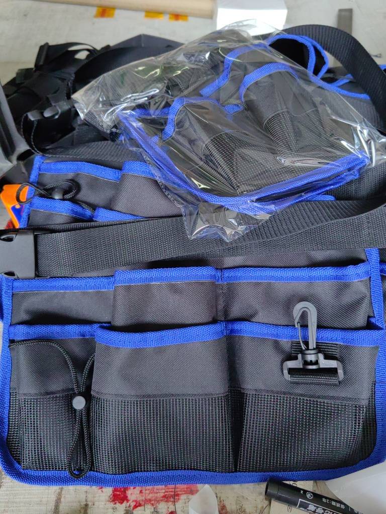 Fábrica de equipaje en stock bolsa de herramientas de la cintura kit Oxford paño de limpieza bolsa de herramientas de doble capa cremallera propiedad Square shop