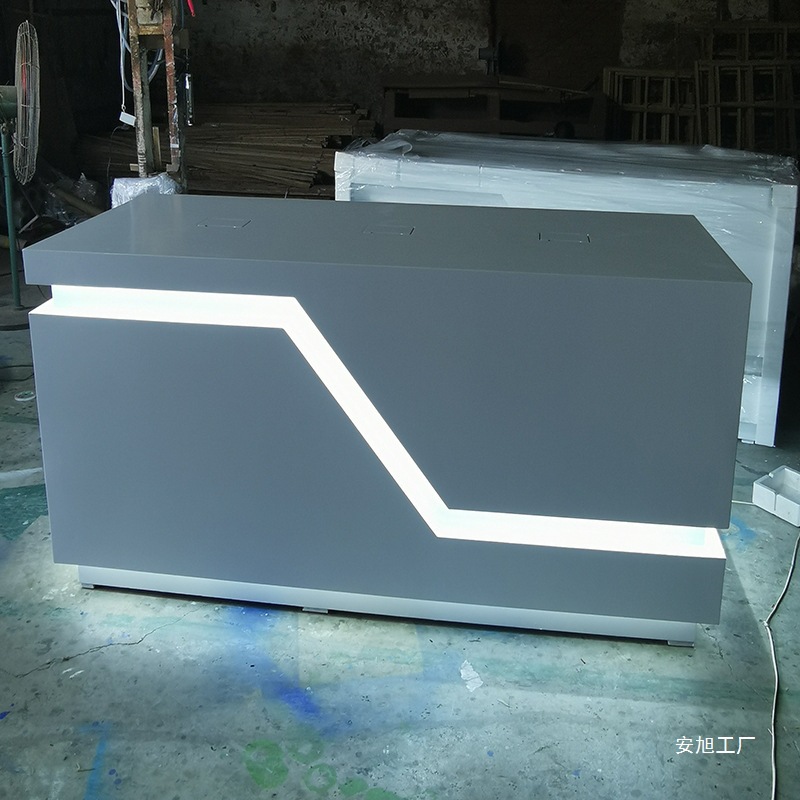 椭圆形发光体验台会展无人机设计中岛柜创意科技异形发光体验桌