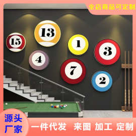 台球厅装饰画桌球室墙面布置用品网红吧台前台欢迎光临背景墙贴纸