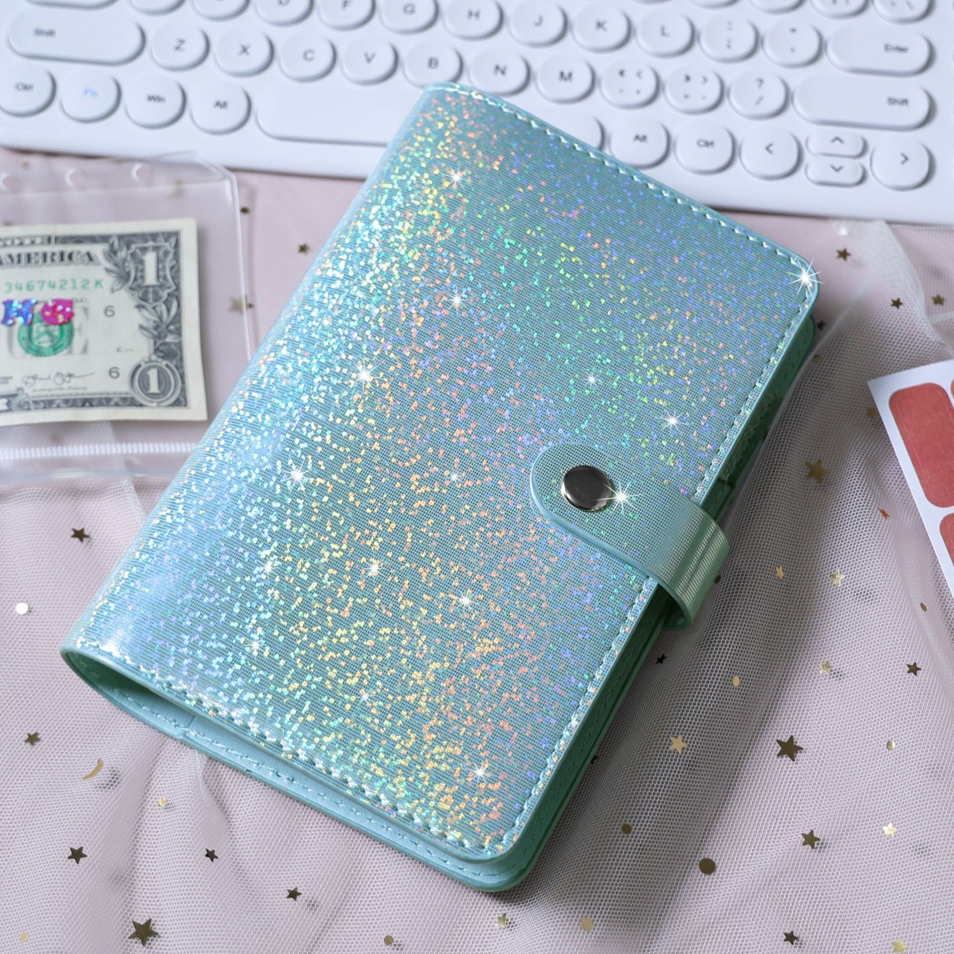 부드러운 표면-별이 빛나는 하늘-시안 (단일 쉘)