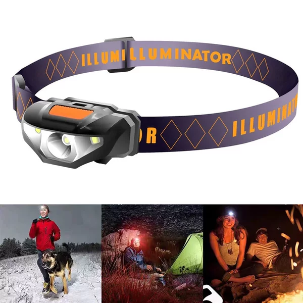 Foreign trade dedicated to LED strong light headlamp head-mounted battery zoom induction headlamp outdoor adventure night fishing headlamp