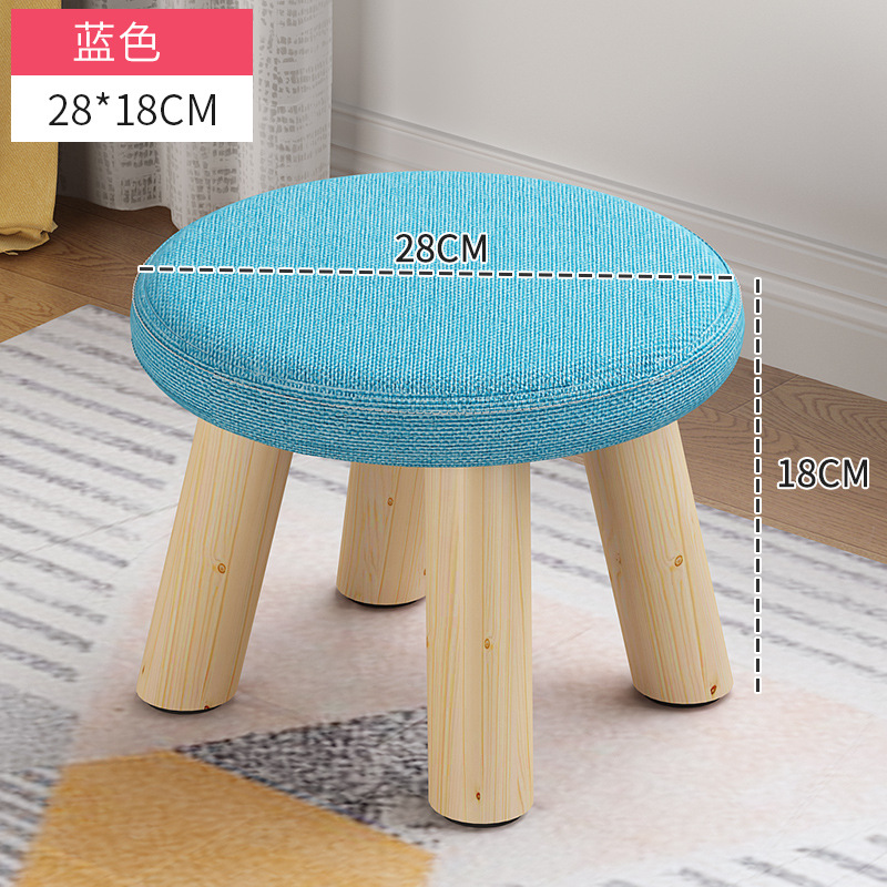 Taburetes de lujo ligero taburete de cambio de zapatos doméstico taburete de puerta taburete de mesa de té taburete creativo sofá de tela pedal taburete