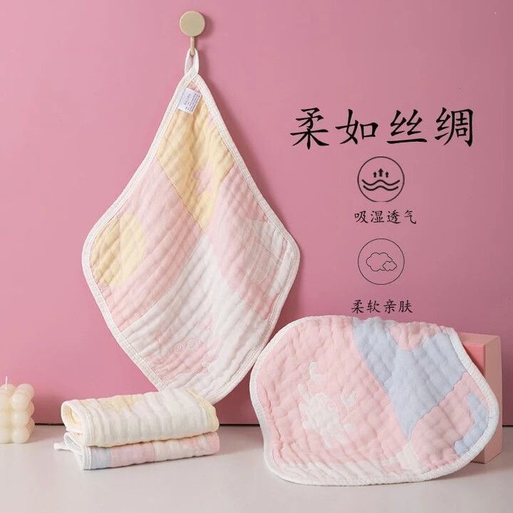 Women's Bamboo Cotton Gauze Small Towel, Thin, for Pregnant Women and Adults with Sensitive Skin, Ultra-Soft, Breathable, Quick-Drying, Hanging Type, Wholesale