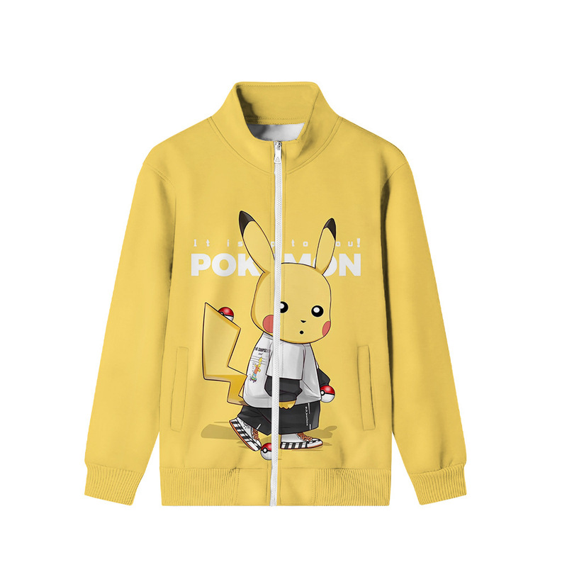 Cartoon Capo Dream Pikachu Mewtwo 3D Printed Peripheral Zipper Stand Collar Sweatshirt Cos Charizard Anime Jacket