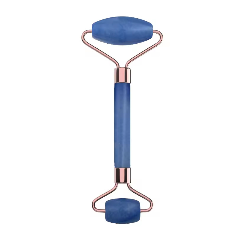 Grenzüberschreitender Lagerbestand Blauer Dongling-Jade-Roller Gua Sha Board Manueller Kugelmassagegerät Gesichts-Meridian-Massagegerät