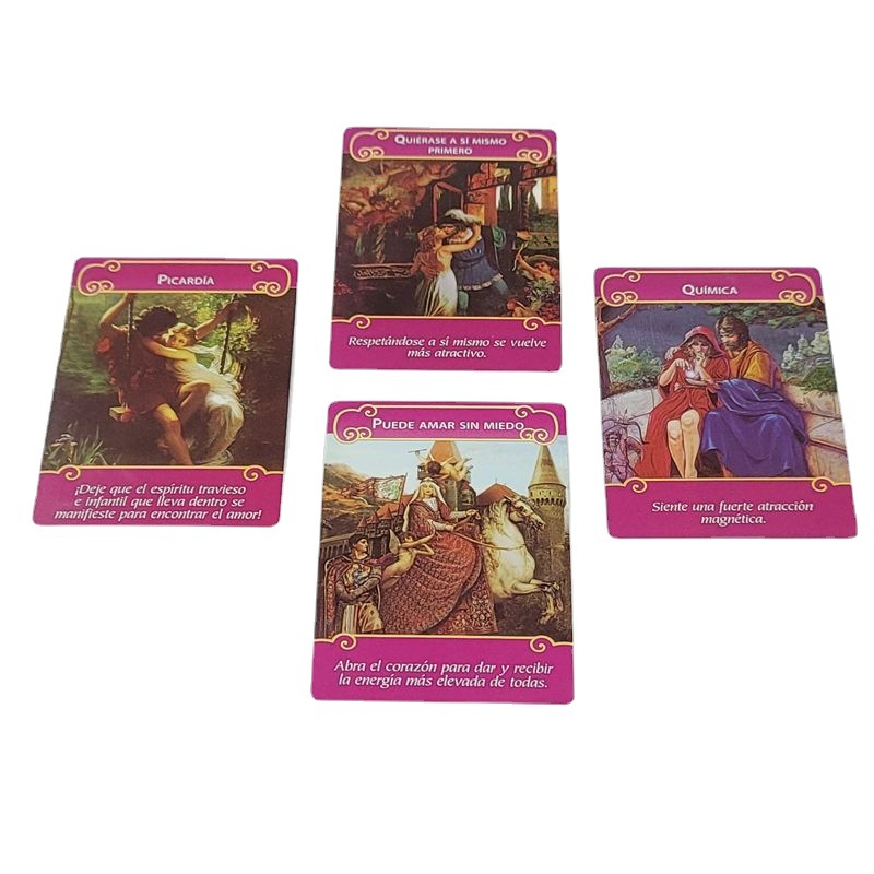 Jogo de Tabuleiro Espanhol com Cartas Oráculo do Anjo Romântico (Novo Jogo de 2022)_voghion.com