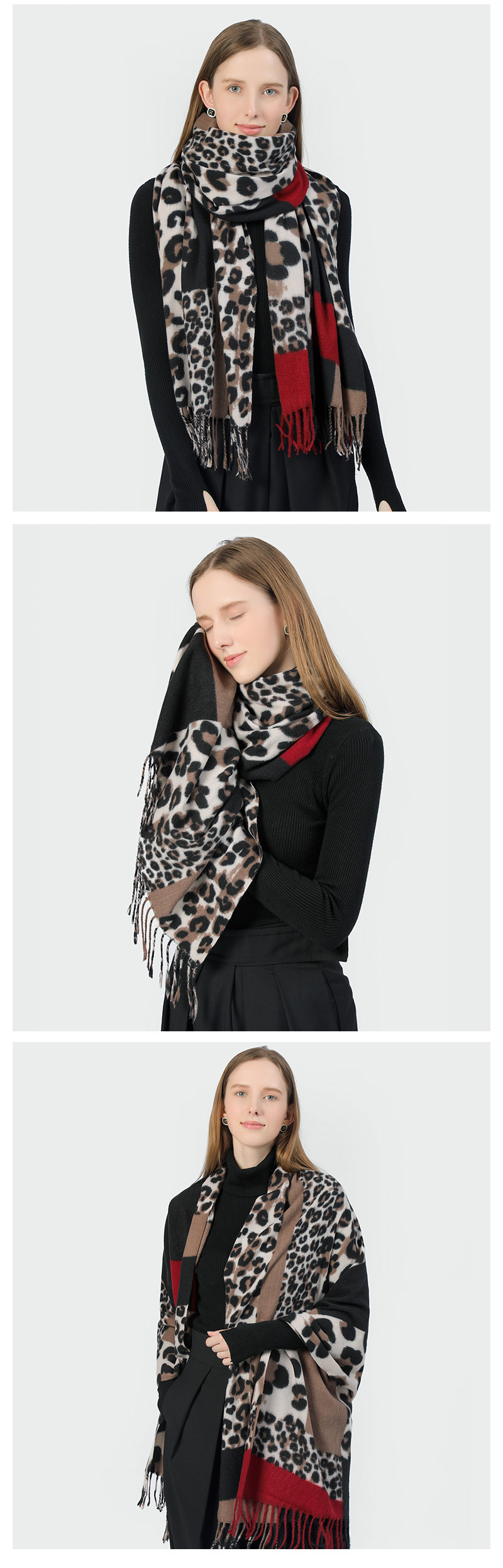 Winter Season Women's Gender Printing Design Ethnic Style Style Women's Ethnic Style Color Block Polyester Printing Shawl