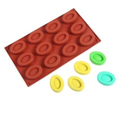 12連橢圓甜甜圈49巧克力餅乾模蛋糕模具雪糕糖果硅膠模具