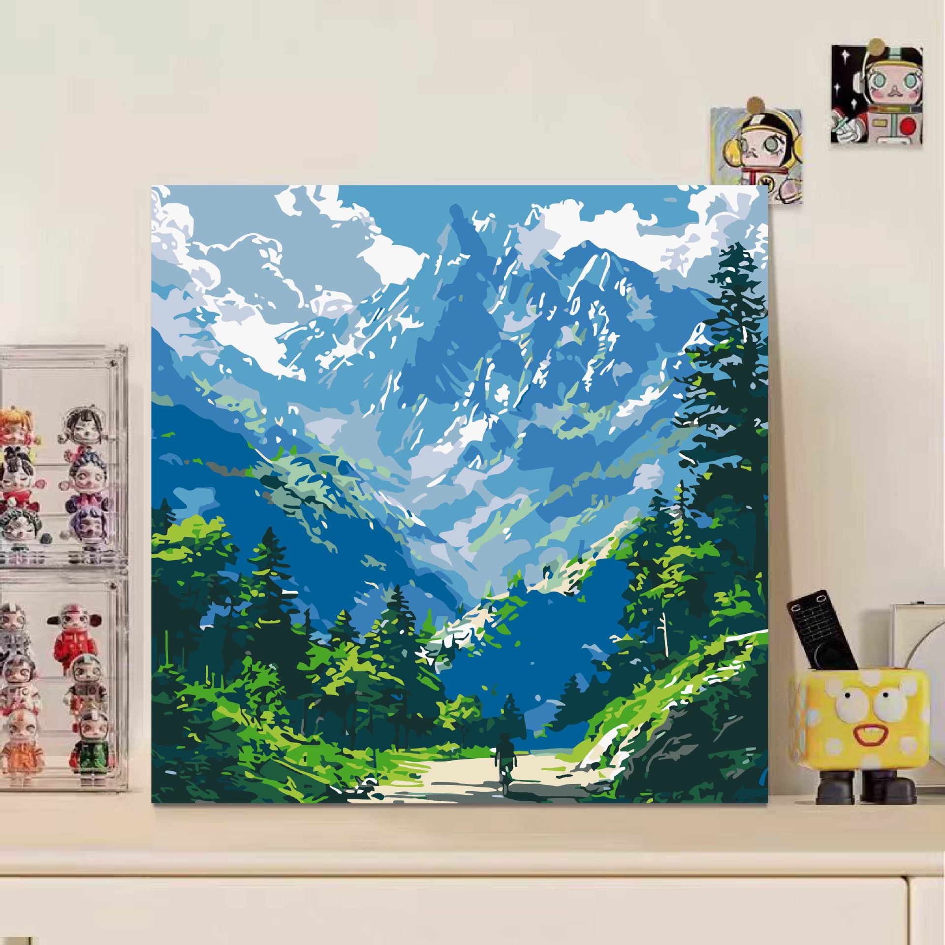 Niños didiy pintura digital acrílico relleno de pintura de dibujos animados pintura de pintura a mano 20 * 20