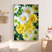 新品小雏菊十字绣2024新款客厅高级感小件玄关卧室年轻人手工刺绣