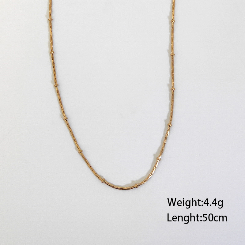 7g Weight Necklace Classification 304 Stainless Steel Chain Material 1 Piece Quantity Holiday, Daily Occasion 304 Stainless Steel Material Geometric Pattern Women's Gender Plating Design Simple Style Style Wholesale Jewelry Simple Style Geometric 304 Stainless Steel Plating Stainless Steel Necklaces 11