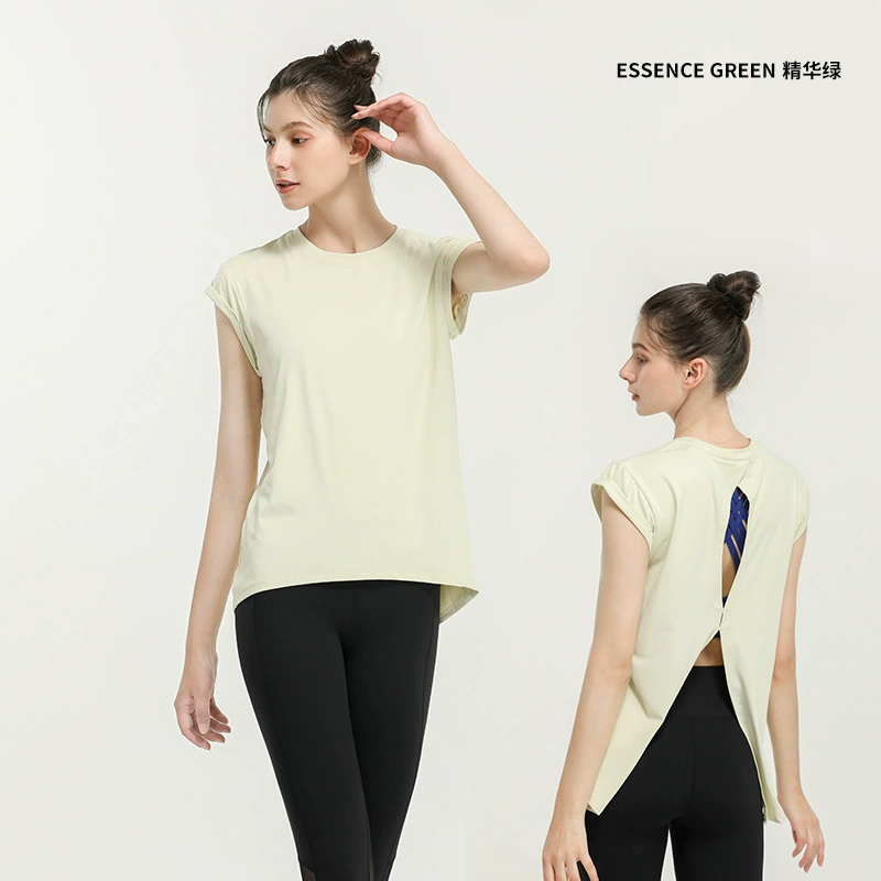 Модная дышащая одежда для йоги, спортивный костюм, sexy T-shirt для зала, городской стиль, интернет-звезда