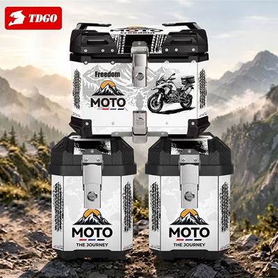 Large-capacity side boxes for motorcycles, electric vehicle tail box, three-box waterproof, shock-resistant, thickened universal box