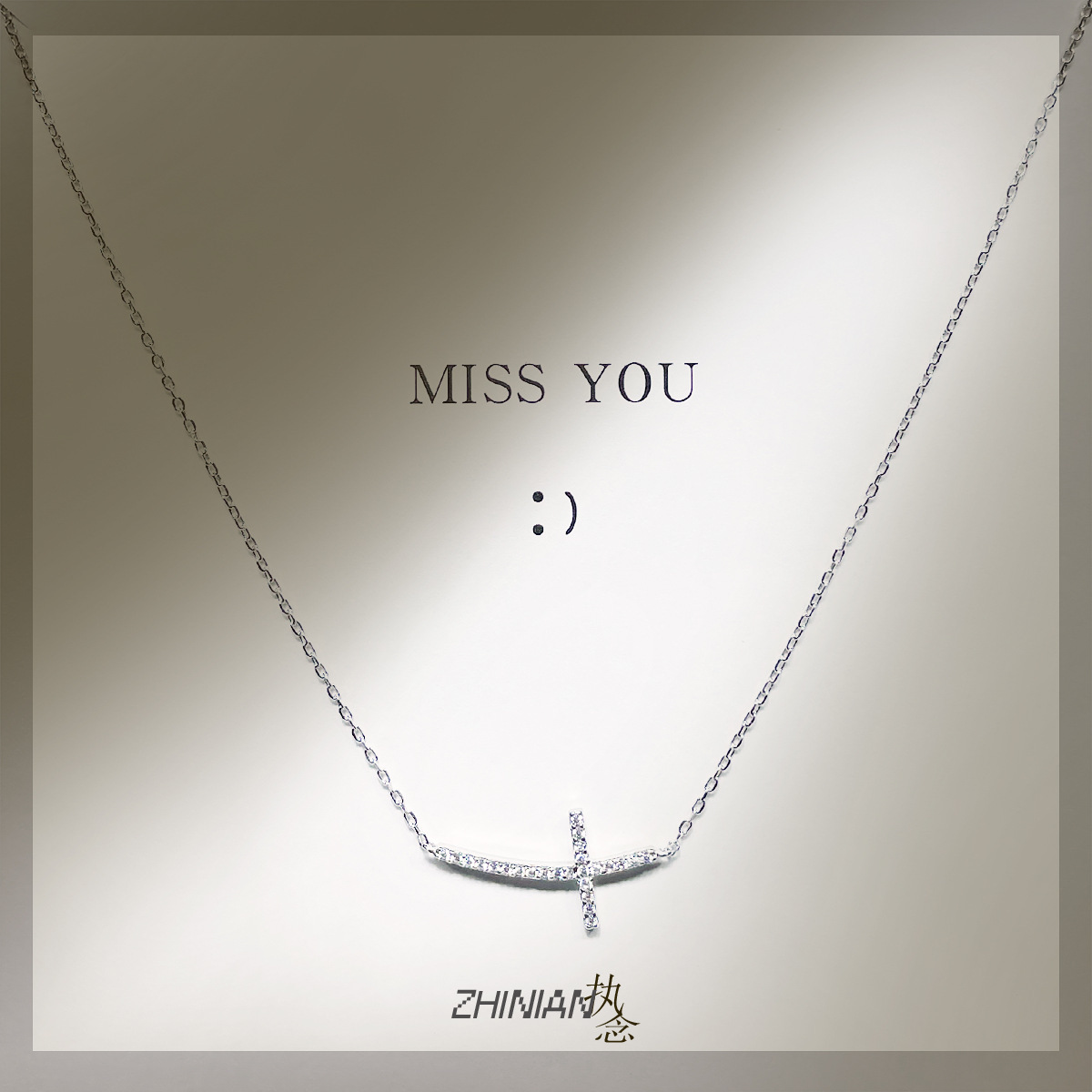Cross-shaped Sterling Silver Necklace For Women, Simple And Trendy, Full Of Diamonds, Light Luxury, Niche Design,_voghion.com