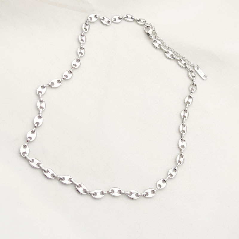 Women'S Gender Plating Design Simple Style Geometric Titanium Steel Plating Bracelets Necklace