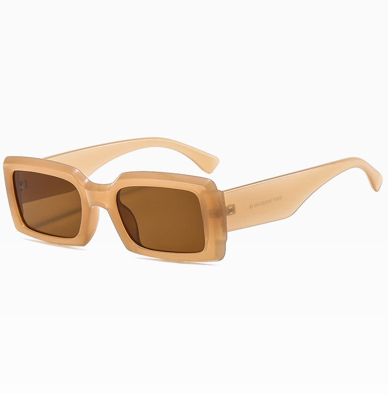 European And American New Rectangular Trendy Plain Sunglasses Hip-hop Sunglasses display picture 5