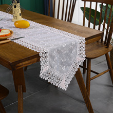 西欧轻奢桌旗蕾丝西餐桌布装饰布客厅茶几布美化台布婚礼长条桌布