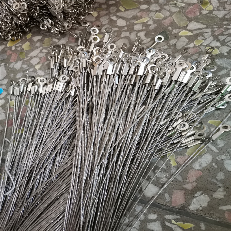 厂家批发不锈钢端子 压制不锈钢钢丝绳 灯具钢丝绳 安全绳防坠绳